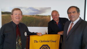 left to right: Mark Ball, President; Sam Lagana, and  Lou Drobnick, Program Chair